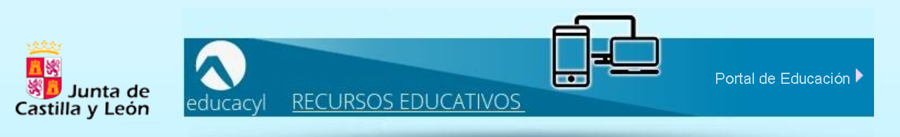 Cabecera del portal de educación, acceso a recursos educativos de la Junta de Castilla y León