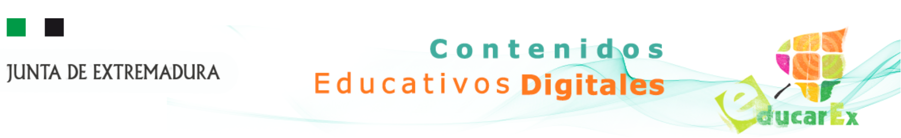 Cabecera de la web  de contenidos educativos digitales de la Junta de Extremadura
