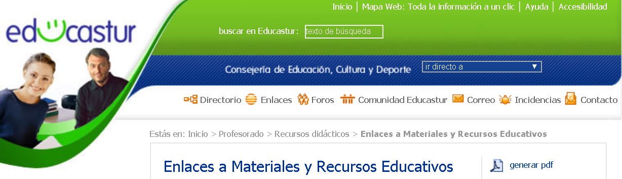 Logo de Eucastur, enlaces a materiales y recursos educativos